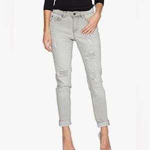 Tribal grey boyfriend distressed jeans 2